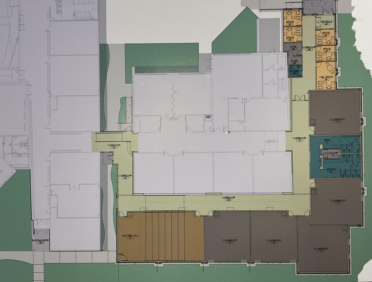 Rendering of the new wing to be built on the north side of theology hall.