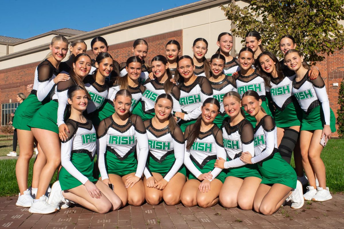 The Game Day cheer team after winning regionals. 