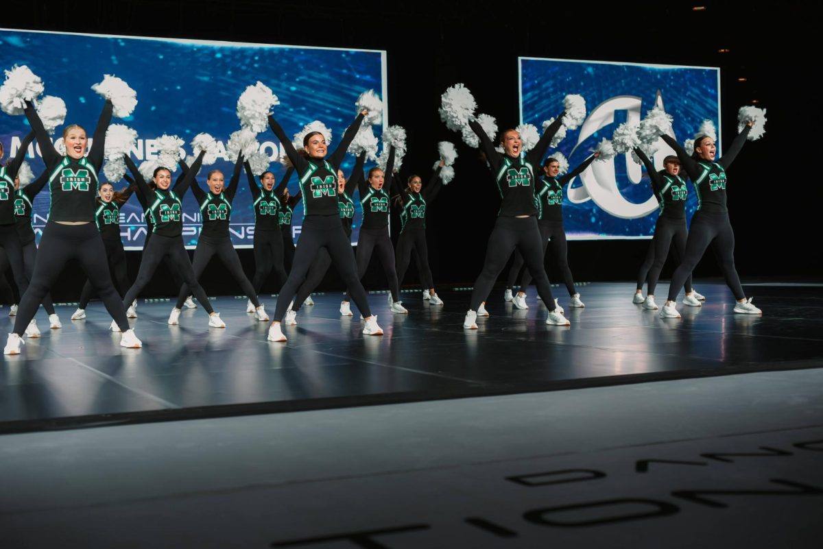 The pom team performs Spirit Showdown routine at DTU nationals in Orlando, Fla.